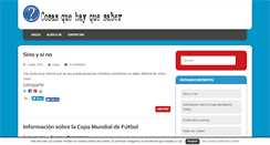 Desktop Screenshot of cosasquehayquesaber.com